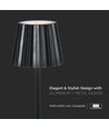 1,5W oppladbar LED bordlampe, CCT - Touch dimbar, USB-C, sort, høydejusterbar
