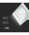 40W LED Projektør Solcellepanel - 4000K, Hvit Hus