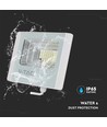 40W LED Projektør Solcellepanel - 4000K, Hvit Hus