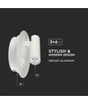 3W + 6W LED hotell vegglampe med lesearm - Hvit, 3000K, on/off knapper, CREE LED