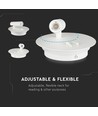 3W + 6W LED hotell vegglampe med lesearm - Hvit, 3000K, on/off knapper, CREE LED