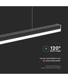 120cm 40W LED lysskinne - 6500K, sort
