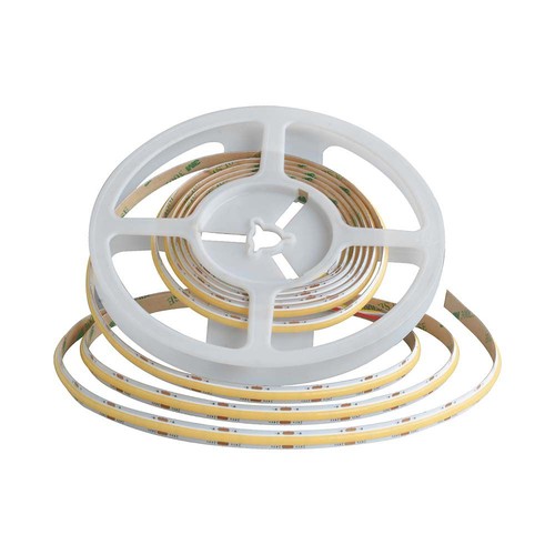 5m 18W/m CCT COB-LED strip, RA90 - 24V, IP20, 560 LED pr. meter, 8mm bred, dimbar