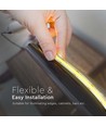 5m 18W/m CCT COB-LED strip, RA90 - 24V, IP20, 560 LED pr. meter, 8mm bred, dimbar