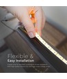 5m 20W/m LED strip, RA90 - 12V, 3000K, IP20, 120 LED pr. meter