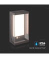 1W Solara vegglampe med sensor - IP65, 3000K, mørkegrå, solcelle, bevegelsessensor, utendørs