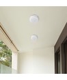 12W Utendørs vegg/taklampe - IP54, Ø15,1cm, Høyde 3,8cm, 3000K, skottlampe
