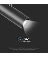 11W ultra-tynn magnetisk skinnespot, 48V - 1300lm, 34°, sort, 6400K, IP20