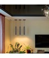 14W LED Hengelampe - Skinnespot, 4000K, Svart Hus