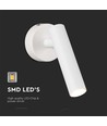 2W LED veggspot - 4000K, hvit, 38 grader, 140x60x60mm, IP20 innendørs