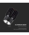 18W LED innfellingsspot - 1900lm, 6400K, sort, IP20, aluminiumsmateriale