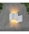 5W hvit rund vegglampe med opp/ned lys - IP65, 4000K, inkl. lyskilde
