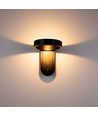 5W roterbar LED vegglampe - IP65, 600lm, 120 grader, sort kropp