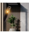 E27 sort bedlampe, 40cm - IP44, rustfritt stål, uten lyskilde, hage/sti montert