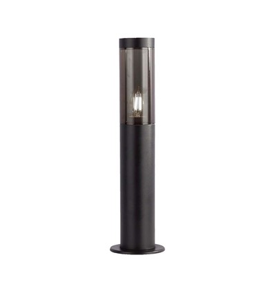 V-Tac E27 hagelampe, IP44 - Røykfarget plast, svart, høyde 45cm, uten lyskilde