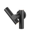 6W 2-veis spot vegglampe - IP44, sort, 3000K, 90 grader, justerbar, inkl. lyskilde