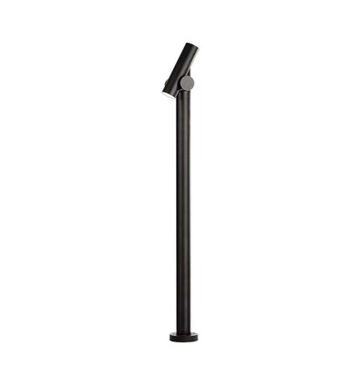 4W hagelampe bedlampe - 100cm, IP44, sort, aluminium, 12,9x15,9x100 cm