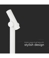 100cm 5,2W dobbelt LED hagelampe - IP44, hvit, 3000K, justerbar lysstråle, 100cm høy
