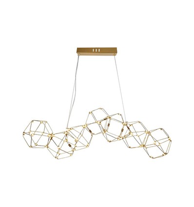 28W LED designer pendel - Gull, 3000K, L94,5 x W32,5 cm, dekorativ hengelampe