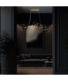 28W LED designer pendel - Gull, 3000K, L94,5 x W32,5 cm, dekorativ hengelampe