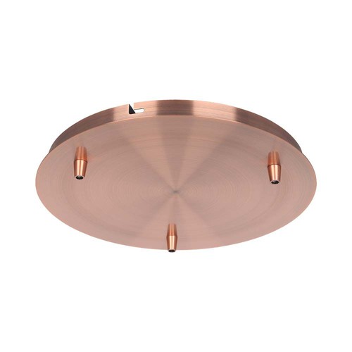 Baldakin i rødkobber farget - Ø30cm, høyde 2,5cm, 3 hull, takrosett