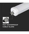 60cm 18W vanntett komplett LED-armatur, gjennomgangskoblet - 130lm/W, IP65, 6 års garanti