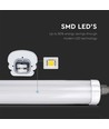 60cm 18W vanntett komplett LED-armatur, gjennomgangskoblet - 130lm/W, IP65, 6 års garanti