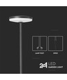 12W LED hagelampe med spyd, 80cm - IP65, RA90, antrasitt, 2-i-1 funksjon, 3000K