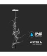 12W LED hagelampe med spyd, 80cm - IP65, RA90, antrasitt, 2-i-1 funksjon, 3000K