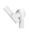 6W vegglampe med 2-veis spot - IP44, hvit, 4000K, 300° justerbar, inkl. lyskilde
