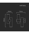 6W vegglampe med 2-veis spot - IP44, hvit, 4000K, 300° justerbar, inkl. lyskilde