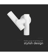 6W vegglampe med 2-veis spot - IP44, hvit, 4000K, 300° justerbar, inkl. lyskilde