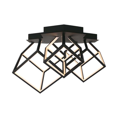46W Designer LED pendel - 4900lm, dimbar, sort, 3000K, varm hvit
