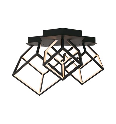 46W Designer LED pendel - 4900lm, dimbar, sort, 3000K, varm hvit