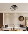 46W Designer LED pendel - 4900lm, dimbar, sort, 3000K, varm hvit