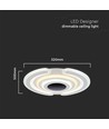 95W smart dekorativ LED taklampe - 9900lm, Ø52cm, CCT, dimbar, inkl. fjernkontroll