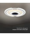 95W smart dekorativ LED taklampe - 9900lm, Ø52cm, CCT, dimbar, inkl. fjernkontroll