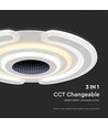 95W smart dekorativ LED taklampe - 9900lm, Ø52cm, CCT, dimbar, inkl. fjernkontroll