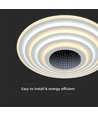 125W Designer LED taklampe, 13100lm - Ø50cm, dimbar, 3-i-1 CCT, inkl. fjernkontroll