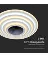 125W Designer LED taklampe, 13100lm - Ø50cm, dimbar, 3-i-1 CCT, inkl. fjernkontroll