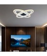 130W LED designer lysekrone, dimbar - 13600lm, 3-i-1 CCT, inkl. fjernkontroll, sort/hvit design
