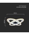 130W LED designer lysekrone, dimbar - 13600lm, 3-i-1 CCT, inkl. fjernkontroll, sort/hvit design