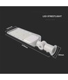 100W LED gatelampe med Samsung LED chip - 115-135lm/W, IP65, 4000K, justerbar adapter