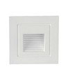 3W LED vegglampe for innbygging - IP65, varm hvit, hvit kant, firkantet, 5,8x5,8 cm