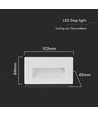 3W LED trappelys - 180lm, 3000K, hvit, 5,8x10,3 cm, inkl. lyskilde