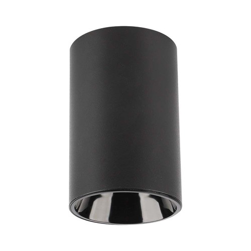 Sot GU10 påbygningsspot - Rund, sort aluminium, 10x6,5 cm, IP20, til GU10