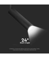 7W Samsung LED skinnespot, RA90 - Sort, 700lm, 5 års garanti