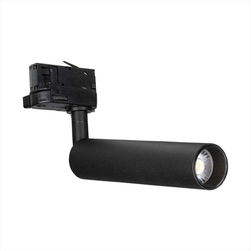7W Samsung LED skinnespot, RA90, sort - 100lm/W, 5 års garanti, IP20 innendørs