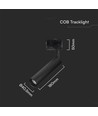 7W Samsung LED skinnespot, RA90, sort - 100lm/W, 5 års garanti, IP20 innendørs