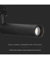 15W Samsung chip skinnespot, RA90 - 24 grader, sort, 4000K, 5 års garanti